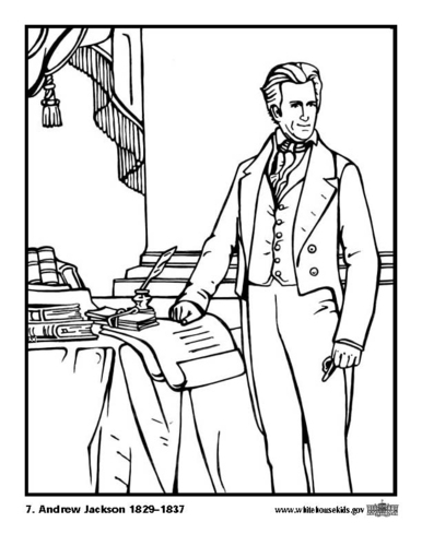 Coloriage 07 Andrew Jackson