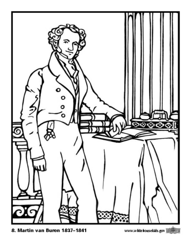 Coloriage 08 Martin van Buren