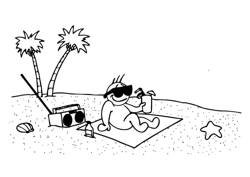 Coloriage 08b. l'été
