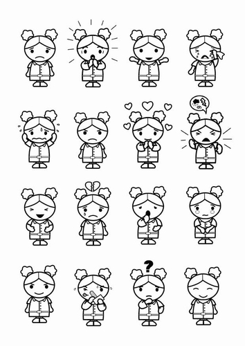 Coloriage 16 émotions