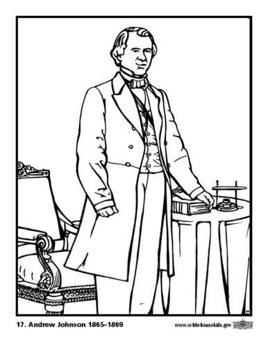 Coloriage 17 Andrew Johnson
