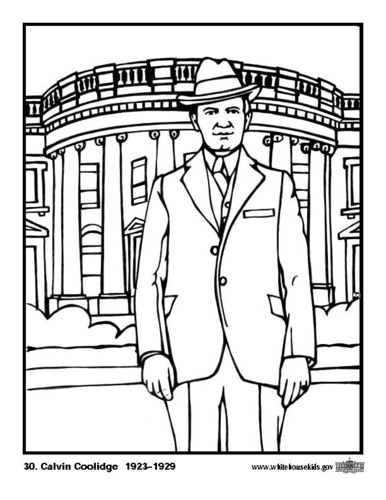 Coloriage 30 Calvin Coolidge