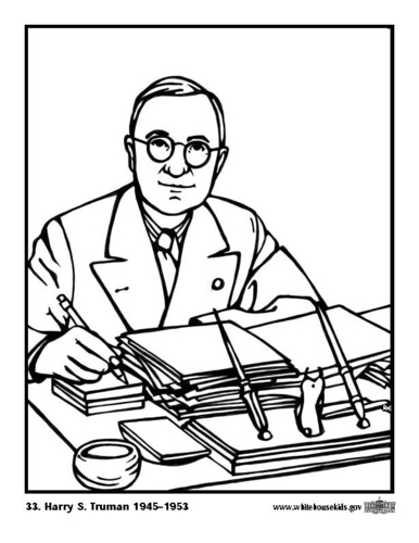 Coloriage 33 Harry S. Truman