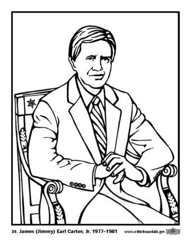 Coloriage 39 James Jimmy Earl Carter Jr.