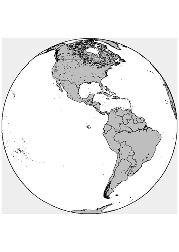 Coloriage Amérique du nord et du sud