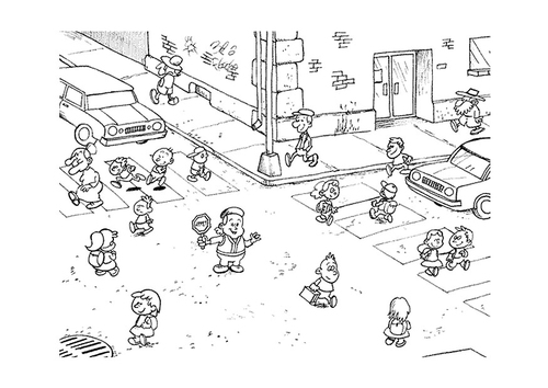 Coloriage après l'école