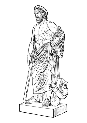 Coloriage Asclépios