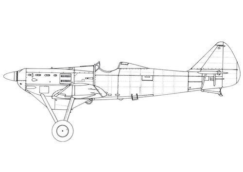 Coloriage avion D500