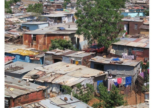 bidonvile de soweto en Afrique du sud
