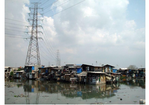 Photo bidonvill à Jakarta