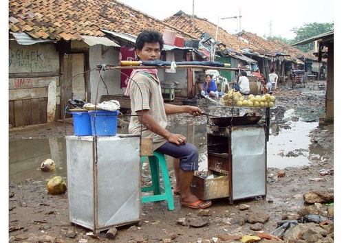 bidonville à Jakarta