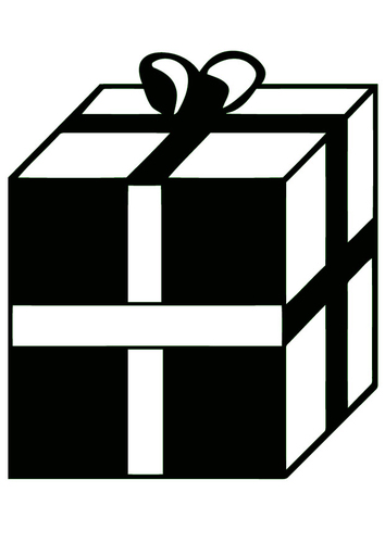 Coloriage cadeau de Noël