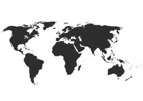 Coloriage Carte de monde sans les frontières