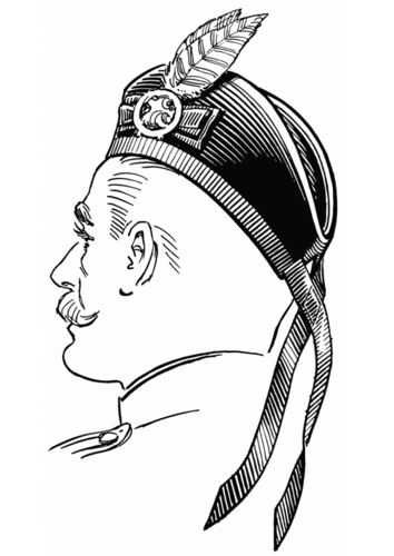 Coloriage chapeau écossais-Glengarry
