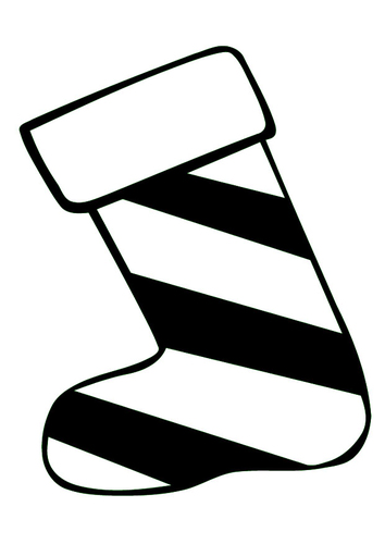 Coloriage chaussette de Noël