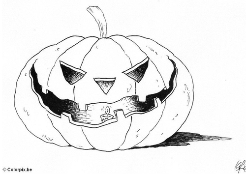 Coloriage citrouille