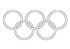 Coloriages anneaux olympiques