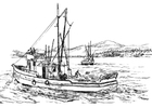 Coloriages bateau de pêche