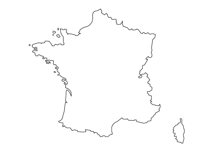Coloriage carte de la France