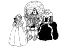 Coloriages chevalier et famille
