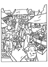 Coloriages commerçant