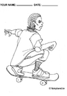Coloriages cool skate