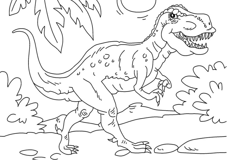 Coloriage dinosaure - Tyrannosaurus Rex