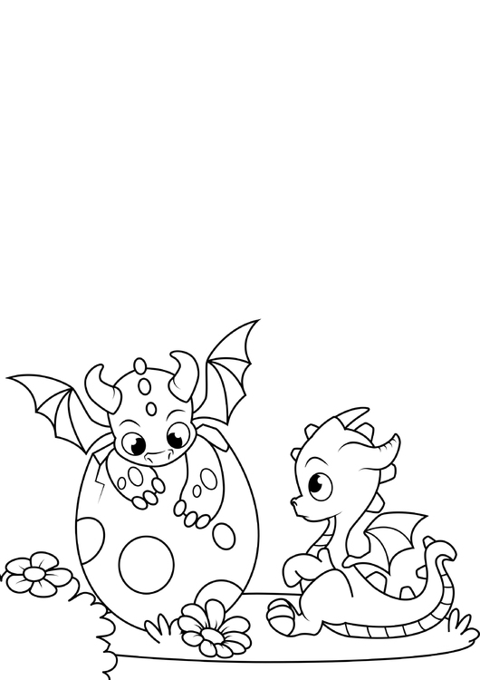 Coloriage dragons d&#39;oeuf