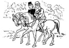 Coloriages faire de l'équitation