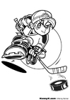 Coloriages faire du hockey