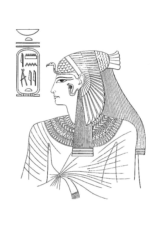 Coloriage femme egyptienne