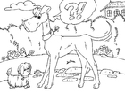 Coloriages grand chien et petit chien