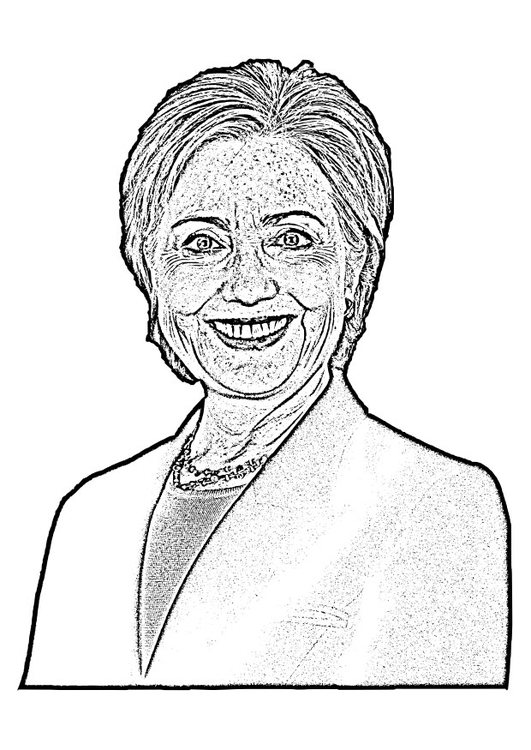 Coloriage Hillary Clinton