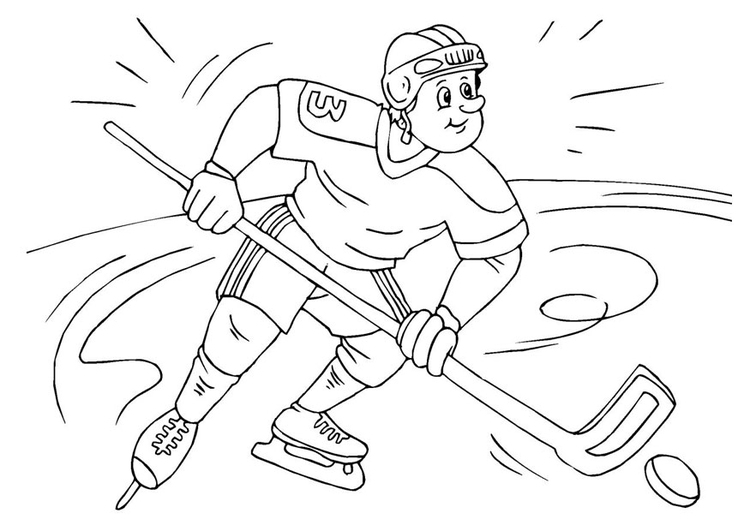 Coloriage hockey sur glace