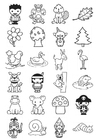 Coloriages icônes pour enfants