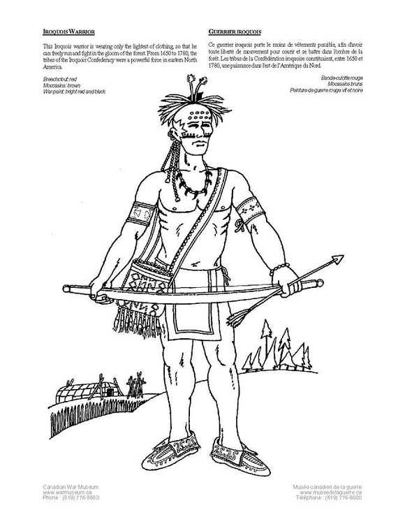 Coloriage indien iroquois