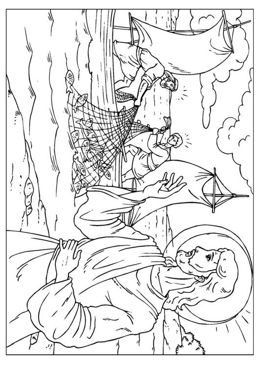 coloriage la peche miraculeuse i