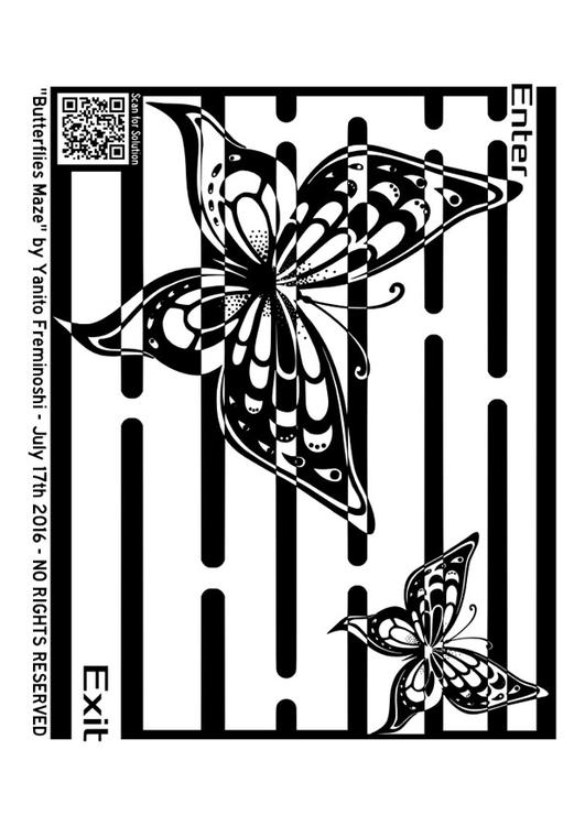 labyrinthe - papillon