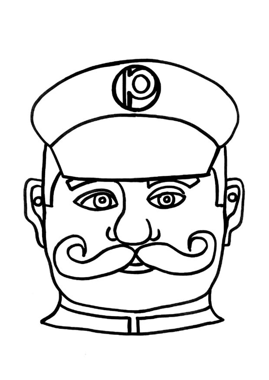 Coloriage masque d'agent de police