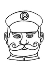 Coloriages masque d'agent de police