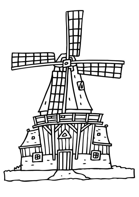 Coloriage moulin