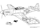 Coloriages P-51 Mustang