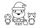 Coloriages Père Noël et des enfants