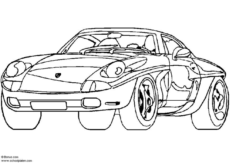 Coloriage Porsche Showcar