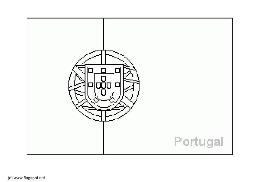 Coloriages Drapeaux du portugal en ligne Allofamille