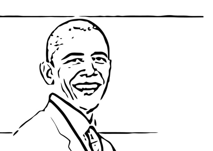 Coloriage Barack Obama