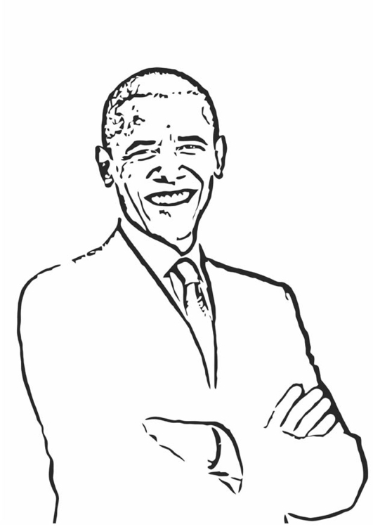 Coloriage PrÃ©sident Barack Obama