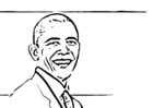 Coloriages Président Barack Obama