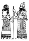 Coloriages roi d'Assyrie
