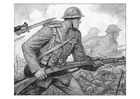 Coloriages Scène de la première guerre mondiale